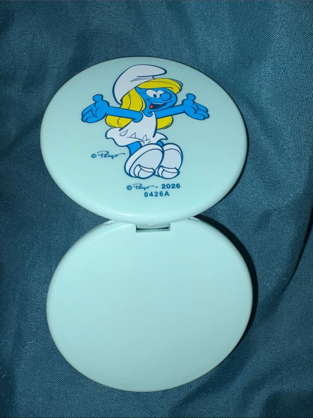 Smurfs Light Blue Smurfette Compact Mirror